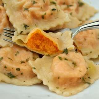 Carrot-Ricotta Ravioli with Herbed Butter
