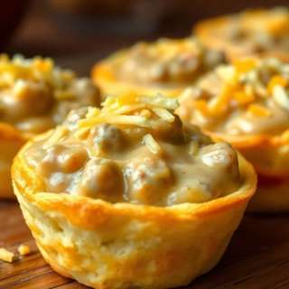 SAUSAGE GRAVY BISCUIT CUPS RECIPE