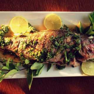 Thai Grilled Whole Red Snapper