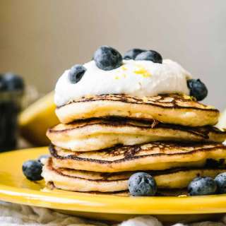 Extra Fluffy Blueberry Lemon Ricotta Pancakes