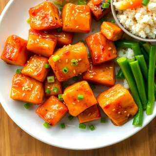 CRISPY HONEY GARLIC SALMON BITES