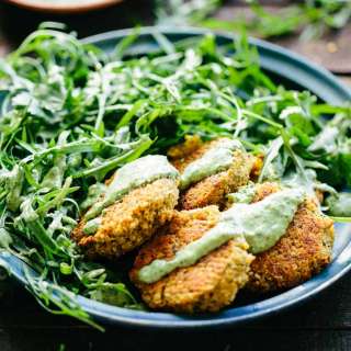 Quinoa Falafel with Green Tahini