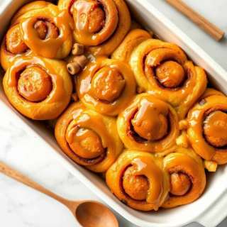 CARAMEL APPLE CINNAMON ROLLS