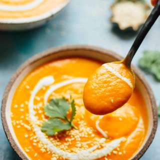Spicy Carrot Soup with Yogurt