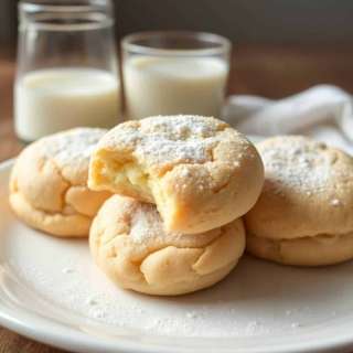 FLUFFY RICOTTA COOKIES DUSTED WITH POWDERED SUGAR