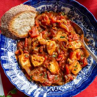Chakhokhbili (Georgian Chicken Stew with Tomatoes and Herbs)