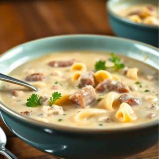 CREAMY PARMESAN ITALIAN SAUSAGE DITALINI SOUP