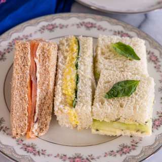 Afternoon Tea Sandwiches (Cucumber, Egg and Cress, Smoked Salmon)