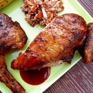 Smoked Spatchcock Chicken with Top-Secret Blue Ribbon Brine and IQUE BBQ Sauce