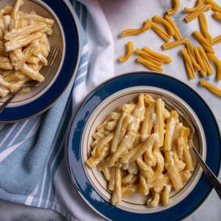 Baked Pasta Bianca with Five Cheeses