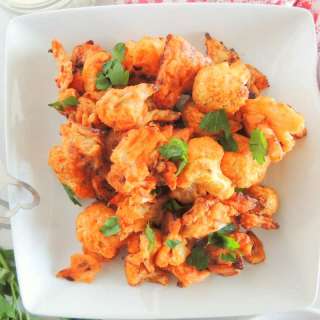 Baked Crispy and Spicy Cauliflower Bites