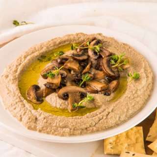 Flavorful Mushroom Hummus with Sautéed Garlic