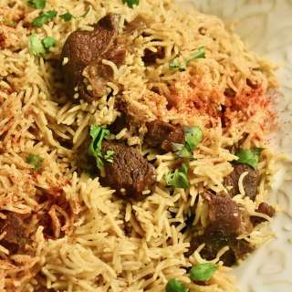 Mutton Yakhni Pulao (Rice Pilaf)