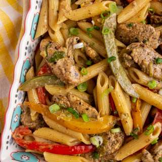 Creamy Rasta Pasta with Jerk Chicken