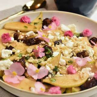 Pear Salad With Goat Cheese & Dates