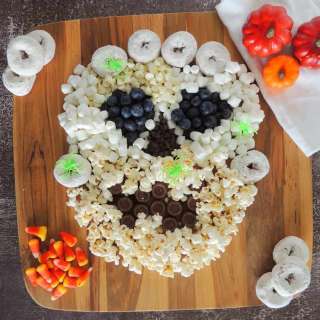 Bone-Chillingly Fun Skull-Shaped Halloween Snack Board