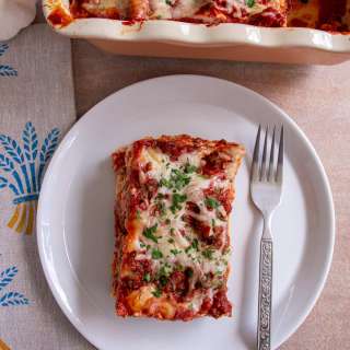 Loaf Pan Lasagna for Two (or Three)