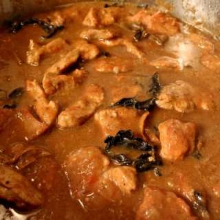 Braised Veal with Dried Mushrooms (Fricando amb Moixernons)