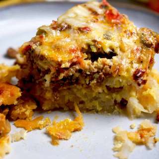 HashBrown Breakfast Casserole (With Eggs & Keema)