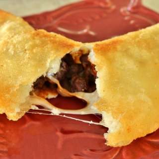 Venezuelan Black Bean and Cheese Domino Empanadas