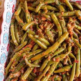 Fasolakia Giaxni / Lathera (Greek Stewed Green Beans)