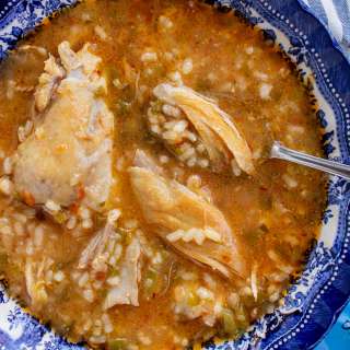 Arroz Caldoso de Pollo (Soupy Rice with Chicken)