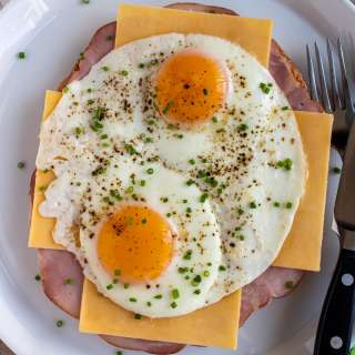 Uitsmijter (Dutch Ham, Gouda and Egg Sandwich)