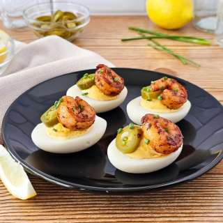 Take A Bold Bite Of Cajun Deviled Eggs With Shrimp