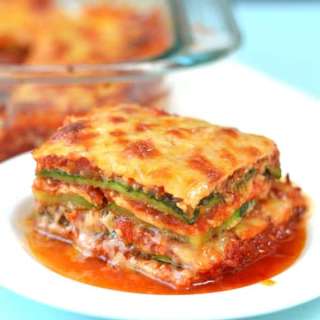 Grain-Free Lasagna {Zucchini Lasagna} - low carb with dairy-free option