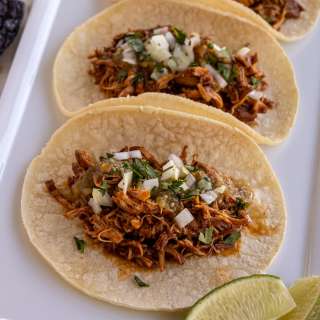 Shot-and-a-Beer Shredded Chicken Tacos