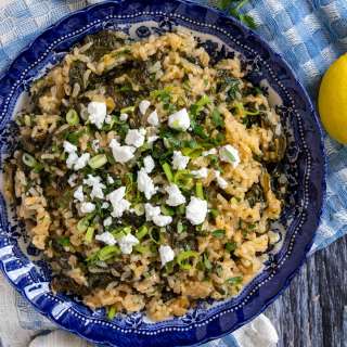 Spanakorizo (Greek Spinach Rice)