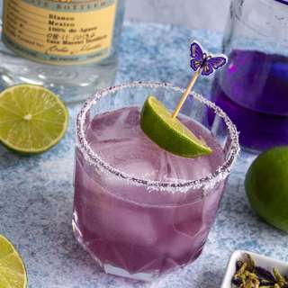 Butterfly Pea Flower Margarita (Mariposa Margarita)
