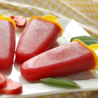 3-Ingredient Strawberry Sage Popsicles