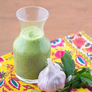 Zingy Vegan Avocado Dressing (or Dip) - dairy free, low carb and AIP