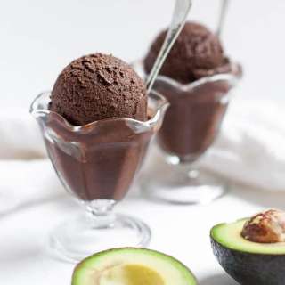 Dark Chocolate Avocado Ice Cream - vegan, low carb, AIP, THM:S