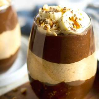Chocolate Peanut Butter Cup Chia Pudding ~ low carb and dairy-free options