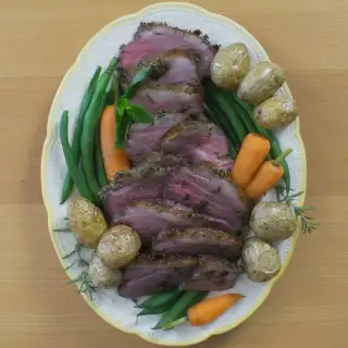 Unbelievably Tender Lamb Sirloin With Rosemary Lemon Mint Rub