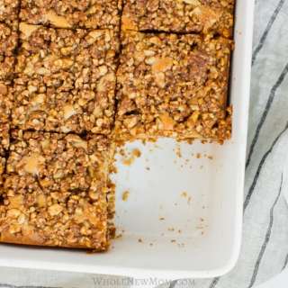 Cinnamon Crumb Healthy Coffee Cake - grain free with low-carb & vegan options