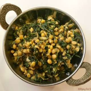Kale Chana Dal Stir Fry