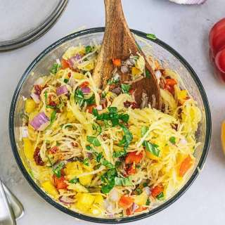Spaghetti Squash Salad - low carb, gluten-free, AIP