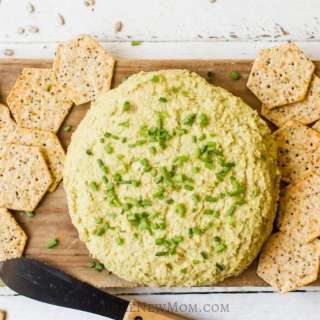 Garlic and Chive Sunflower Seed Cheese (Dairy and Soy Free)