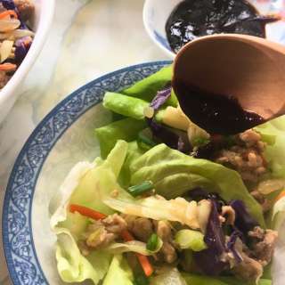 Asian Chicken Lettuce Wraps with Hoisin Sauce (Nut-Free)