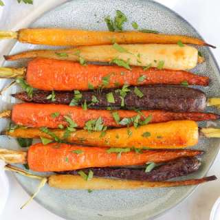 Oven Roasted Rainbow Carrots
