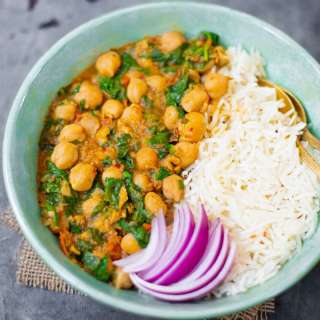 Instant Pot Chickpea Curry with Spinach (Chana Saag)