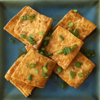 Pan Fried Tofu with Teriyaki Sauce