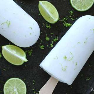 Sugar-free Lime Popsicles (dairy free with vegan option)