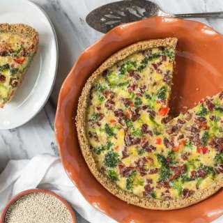 Gluten-free Dairy-Free Quiche with Easy Quinoa Crust