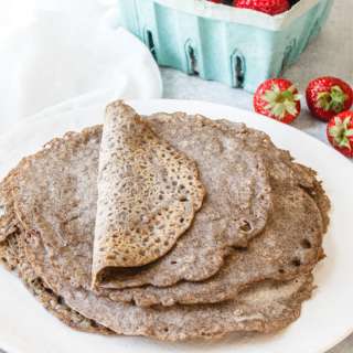 2 Ingredient Buckwheat Crepes with Vegan Option