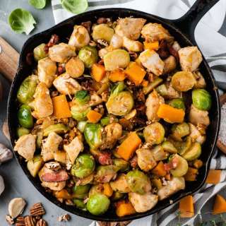 Chicken and Brussels Sprouts Skillet