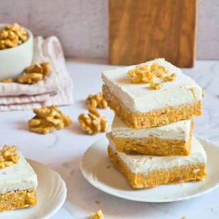Raw Carrot Cake with Cashew Cream Cheese Frosting